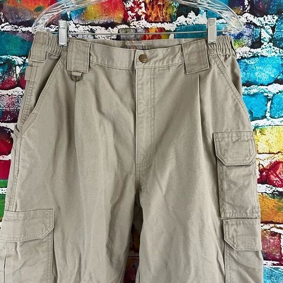 5.11 Tactical Series Cargo Pants Khaki SZ 34X32 Outdoor Hiking Hunting Work 7425 - Picture 2 of 9